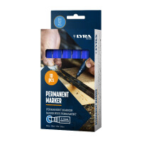 LYRA Permanentmarker mit Keilspitze medium 2-6mm V10 blau