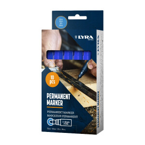 LYRA Permanentmarker mit Rundspitze fine 1-4mm V10 blau