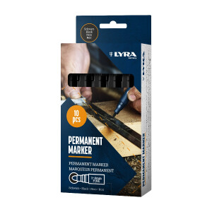 LYRA Permanentmarker mit Rundspitze fine 1-4mm V10 schwarz
