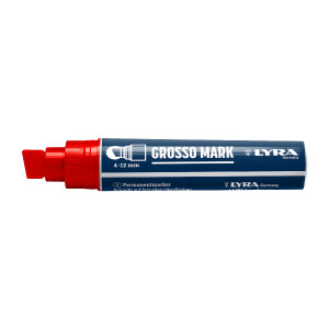 LYRA GROSSO Permanentmarker mit Keilspitze 4-12mm V10 rot