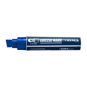 LYRA GROSSO Permanentmarker mit Keilspitze 4-12mm V10 blau