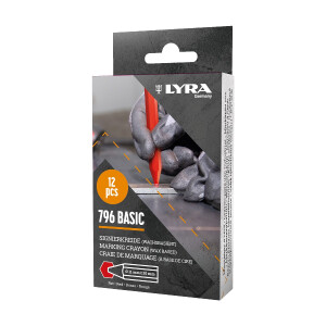 LYRA Wachskreide 796 BASIC hex. 110x11mm V12 rot