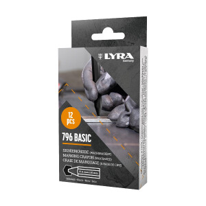 LYRA Wachskreide 796 BASIC hex. 110x11mm V12 schwarz