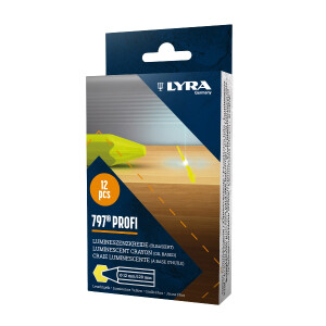 LYRA Förster & Signierkreide Lumineszenzkreide 797® PROFI hex. 120x12mm V12 lum.gelb