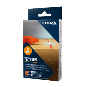 LYRA Förster & Signierkreide Lumineszenzkreide 797® PROFI hex. 120x12mm V12  lum.orange