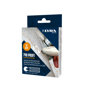 LYRA Wachskreide 798 PROFI hex. 95x12mm V12 weiß