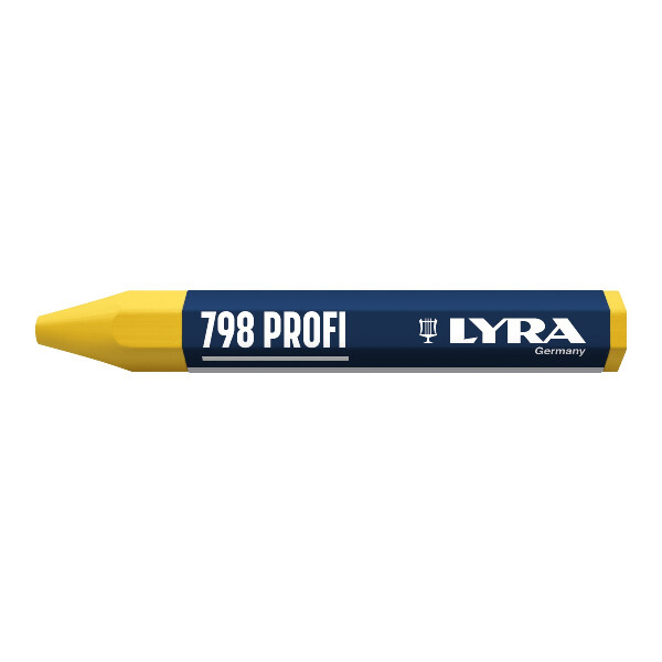 LYRA Wachskreide 798 PROFI hex. 95x12mm V12 gelb