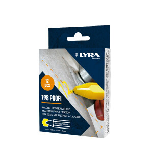 LYRA Wachskreide 798 PROFI hex. 95x12mm V12 gelb