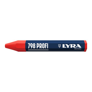 LYRA Wachskreide 798 PROFI hex. 95x12mm V12 rot