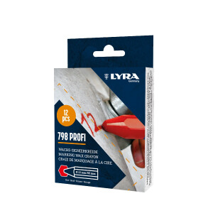 LYRA Wachskreide 798 PROFI hex. 95x12mm V12 rot