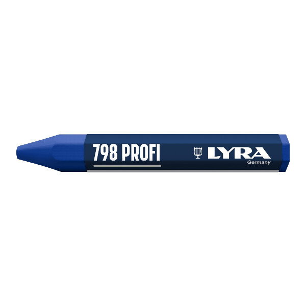 LYRA Wachskreide 798 PROFI hex. 95x12mm V12 blau