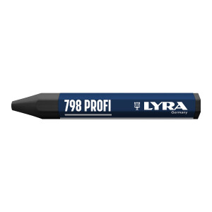 LYRA Wachskreide 798 PROFI hex. 95x12mm V12 schwarz