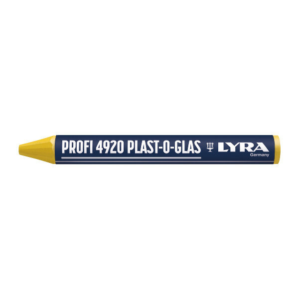 LYRA Wachskreide PLAST-O-GLAS rund 90x9,5mm V12 gelb