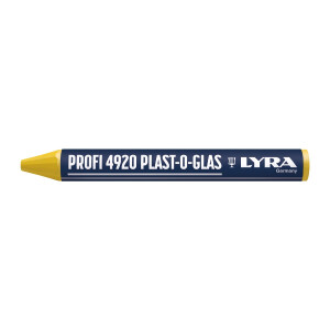 LYRA Wachskreide PLAST-O-GLAS rund 90x9,5mm V12 gelb