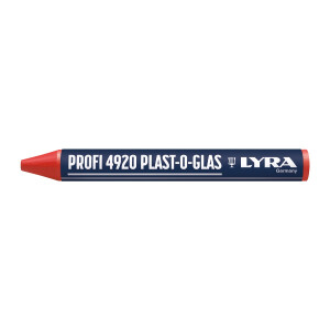 LYRA Wachskreide PLAST-O-GLAS rund 90x9,5mm V12 rot
