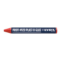 LYRA Wachskreide PLAST-O-GLAS rund 90x9,5mm V12 rot