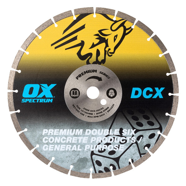 Ox Tools DCX350/20 Spectrum Plus Double Six Diamanttrennscheibe - GP - 350/20mm