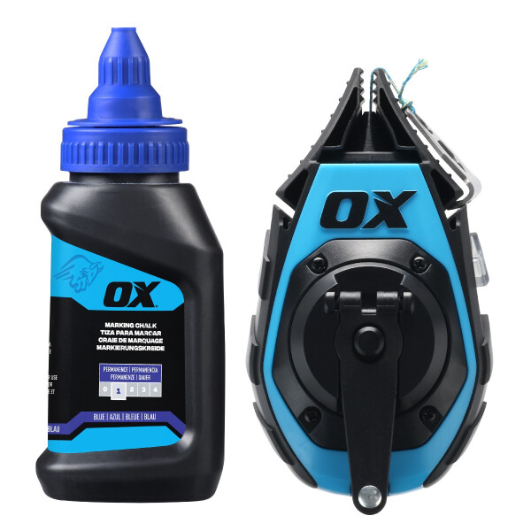 Ox Tools OX-P630702 Pro 15.25m/50 Precision Kreiderolle Vorteilspaket - Kevlar Ultra Fine Line / 3:1 Übersetzungsverhältnis