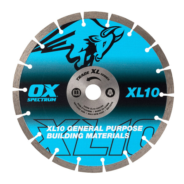 Ox Tools XL10-230/22  Trade XL-10 Segmentierte Diamanttrennscheibe - Allzweck - 230/22.23mm