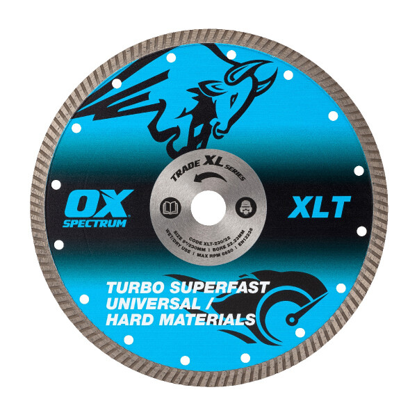 Ox Tools XLT-230/22  Trade XL Turbo Diamanttrennscheibe - Universal & GP - 230/22.23mm