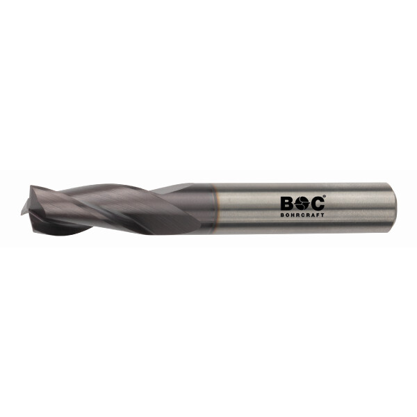 Bohrcraft Schaftfräser 3 Schneiden VHM AlTiN Bohrn.fr.3S ~DIN6527L-N HA lang/2,0mmBC