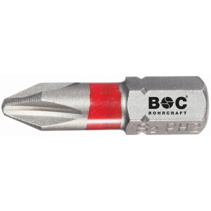 Bohrcraft Schrauber-Bits Phillips 1/4" Rot