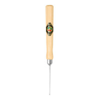 Kirschen 5302000 Zierschnitzeisen mit Weißbuchenheft, 1,5 mm Stich 1, schräg, Achtkantform