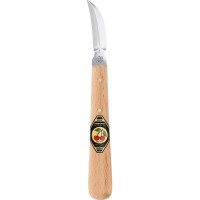 Kirschen 3353000 Kerbschnitzmesser mit Weißbuchenheft mit doppelseitiger, gebogener Schneide