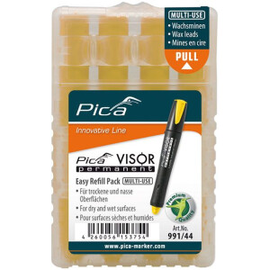 Pica 991/44 VISOR permanent, Easy Refill Pack, gelb