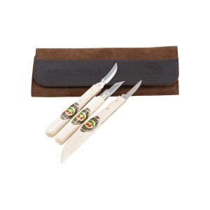 Kirschen 3307000 Schnitzmessersatz in Ledertasche, 3-tlg.