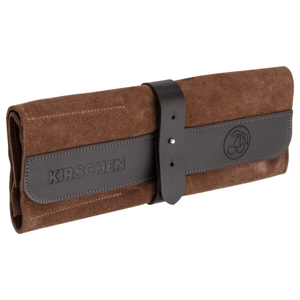 Kirschen 3501100 Veloursleder-Rolltasche, leer für Stechbeitelsätze, 12 Fächer