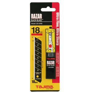 TAJIMA RAZAR BLACK CUTTERKLINGEN 18 mm Spender mit 10...