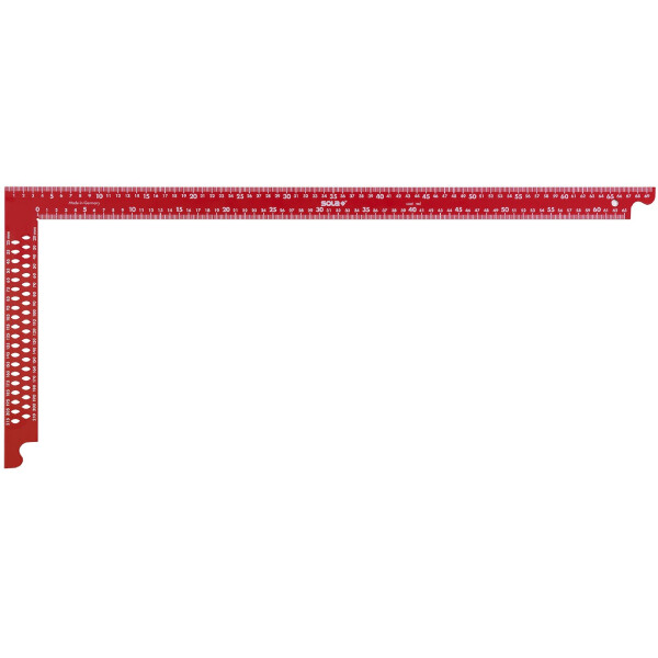 Sola Zimmermannswinkel ZWCA 700 rot besch.,mit Anreisslöcher,700x300mm