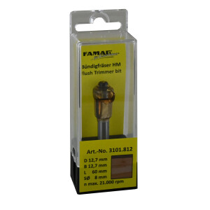 FAMAG 3101.825 HM-Bündigfräser D12,7 B25,4 GL70 mm
