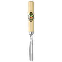 Kirschen 3215006 Kerbschnitzbeitel mit Weißbuchenheft, 6 mm Stich 6, gebogen, flache Höhlung, Achtkantform