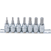 Bit-Einsatz-Satz | Antrieb Innenvierkant 10 mm (3/8") | Innensechskant 3 - 10 mm | 7-tlg.