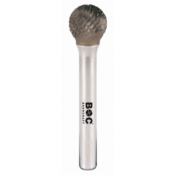 Bohrcraft HM Frässtift Form D Kugel TiAlN //12,0 mm Schaft 8 mm