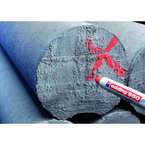 edding 950 Industrie Pastenmarker rot 4-950002