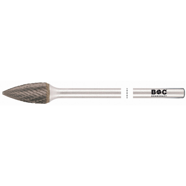 Bohrcraft HM Frässtift lang Form G Spitzb. TiAlN// 10,0 x170 mm