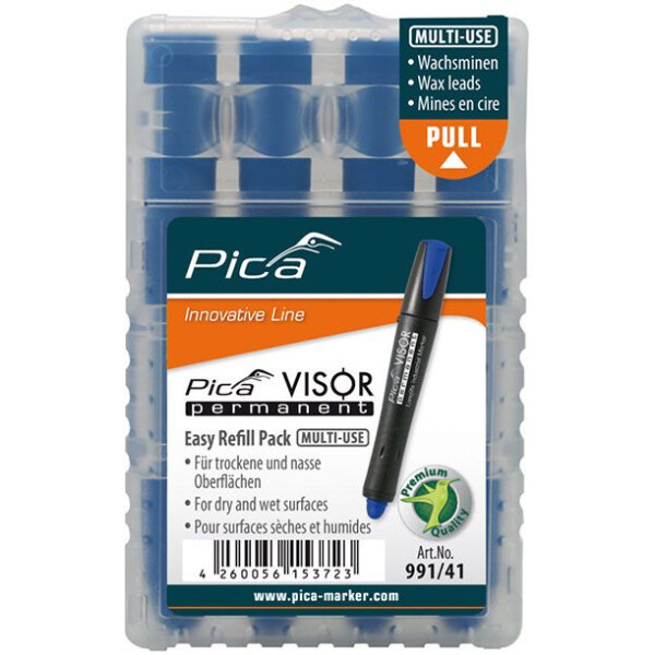 Pica 991/41 VISOR permanent, Easy Refill Pack, blau