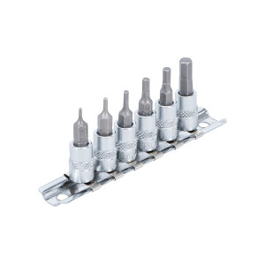 Bit-Einsatz-Satz | Antrieb Innenvierkant 6,3 mm (1/4") | Innensechskant 1,5 - 6 mm | 6-tlg.