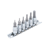 Bit-Einsatz-Satz | Antrieb Innenvierkant 6,3 mm (1/4") | Innensechskant 1,5 - 6 mm | 6-tlg.