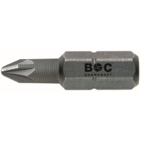 Bohrcraft Schrauber-Bits Pozidriv 1/4" // PZ 2 reduziert x 25 mm lose / WVP
