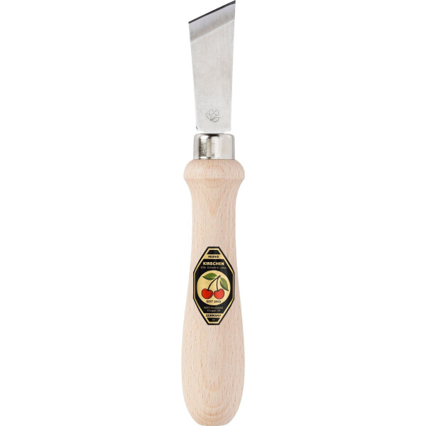 Kirschen 3357000 Kerbschnitzmesser mit Weißbuchenheft mit breiter, schräger Schneide