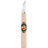 Kirschen 3356000 Kerbschnitzmesser mit Weißbuchenheft mit schmaler, schräger Schneide