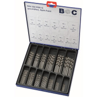 Bohrcraft Spiralbohrer kurz MG130 HSS-G DIN 338 // 1-6x0,5+3,3/4,2/130-tlg.
