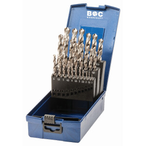 Bohrcraft Spiralbohrer kurz KG13 HSS-G ABS-Box...