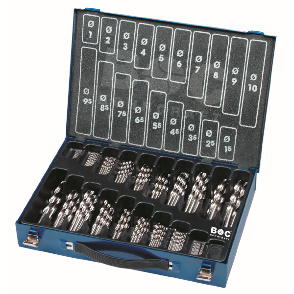 Bohrcraft Spiralbohrer kurz MG170 BC HSS-G DIN 338 // 1-10x0,5/170-tlg.
