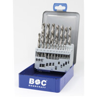 Bohrcraft Spiralbohrer kurz MG10 P-PLUS LINKS BC HSS-G DIN 338 //19-tlg.