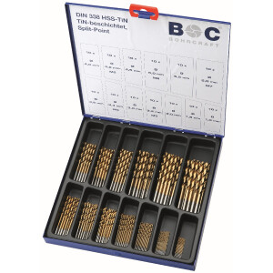 Bohrcraft Spiralbohrer kurz MT130 HSS-TiN DIN 338 //...